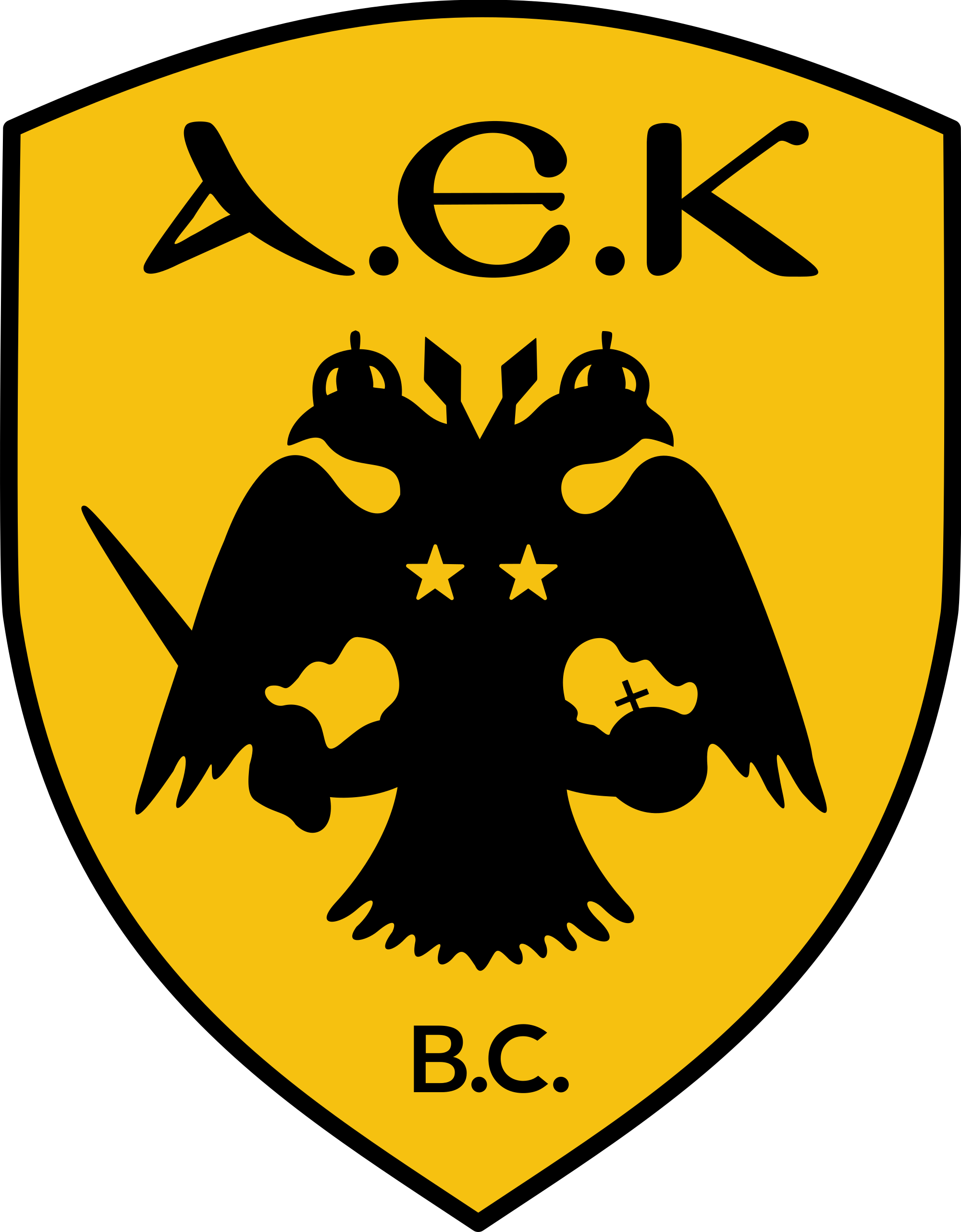 Basketball Crest Clipart - Aek Bc (2000x2564), Png Download
