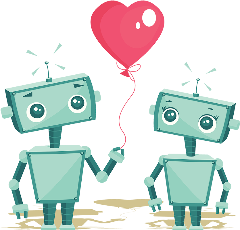 Advanced Affective Agent - Cute Cartoon Robot (978x874), Png Download