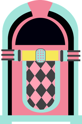 Juke Box Display Of Readers Advisory Maybe Simpler - Grease Clipart (286x431), Png Download