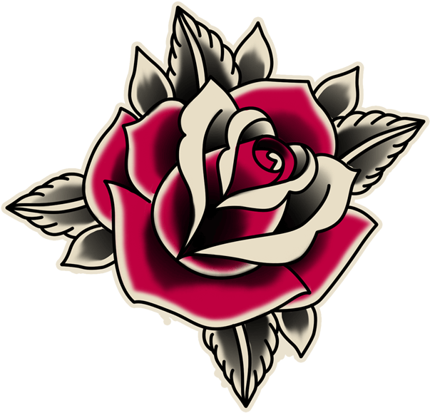 Inkbe Old School Stickers Messages Sticker-0 - Old School Flower Png (618x618), Png Download
