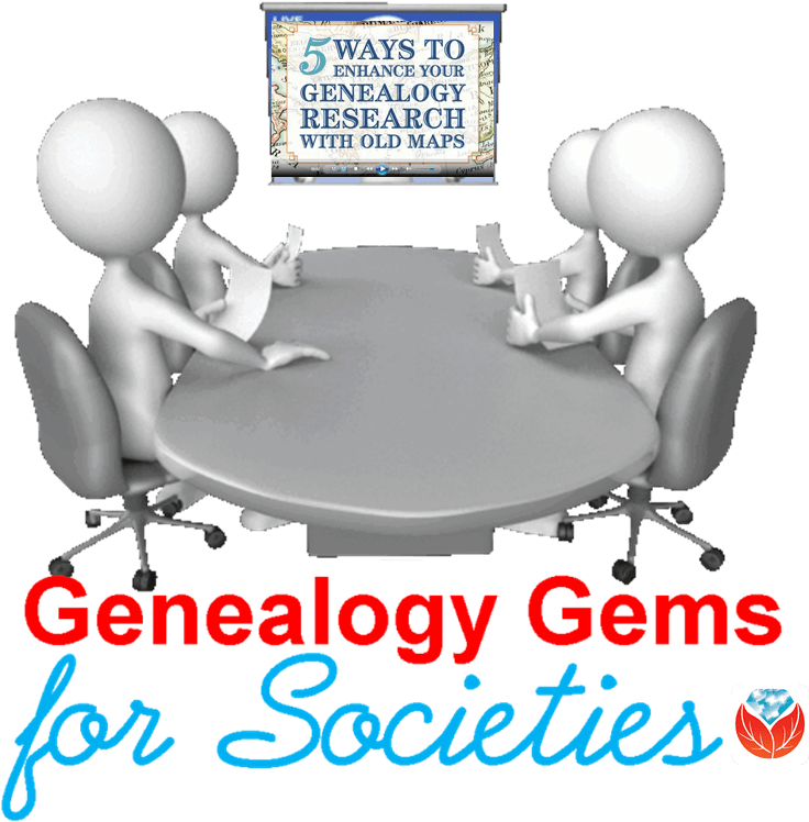 Genealogy Gems For Societies Around Table - Gif (830x772), Png Download