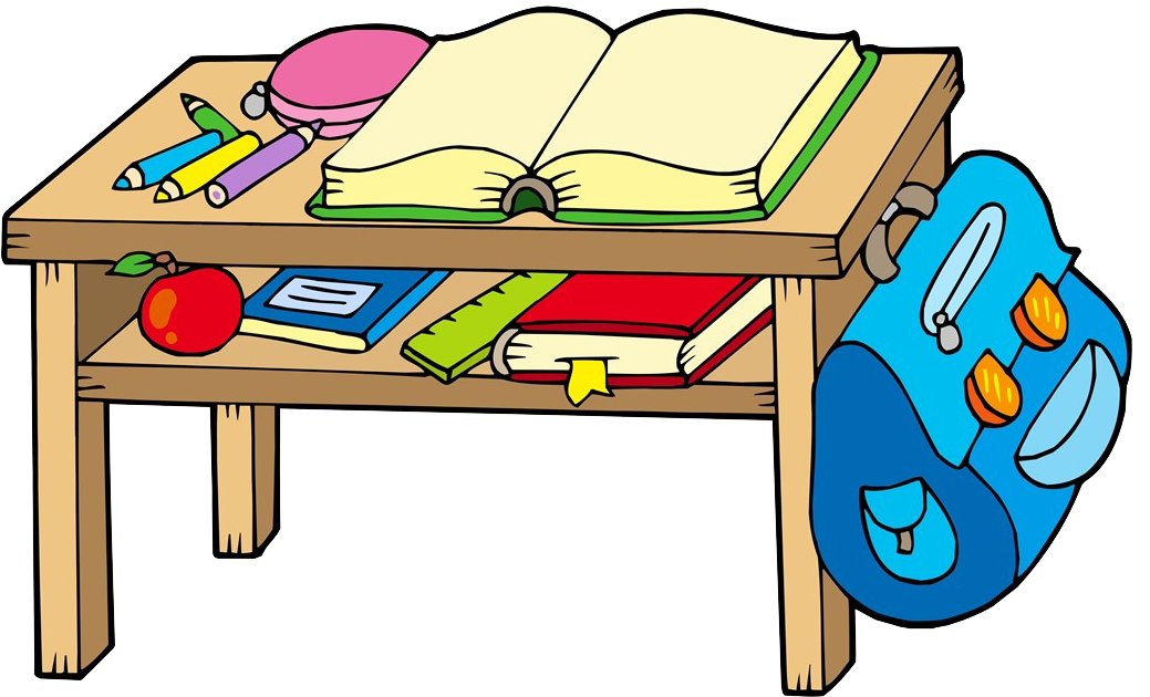 Classroom School Clip Art - School Table Clipart (1053x664), Png Download
