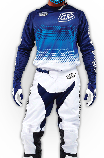 White/ Navy - Troy Lee Starburst White Navy (650x650), Png Download