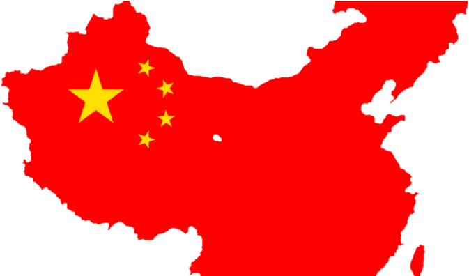 China Flag And Map (690x395), Png Download