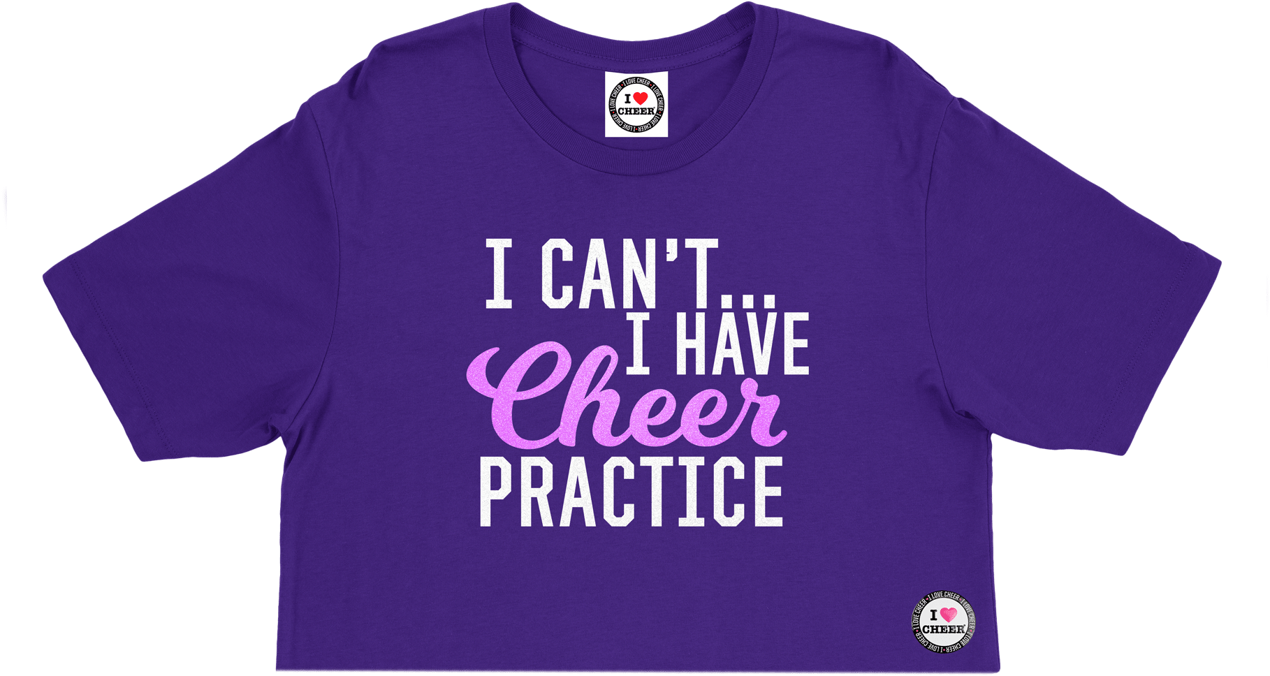 Home Clothing Kids Shirts Tanks Kids Purple Cheer Practice - T-shirt (2000x2000), Png Download