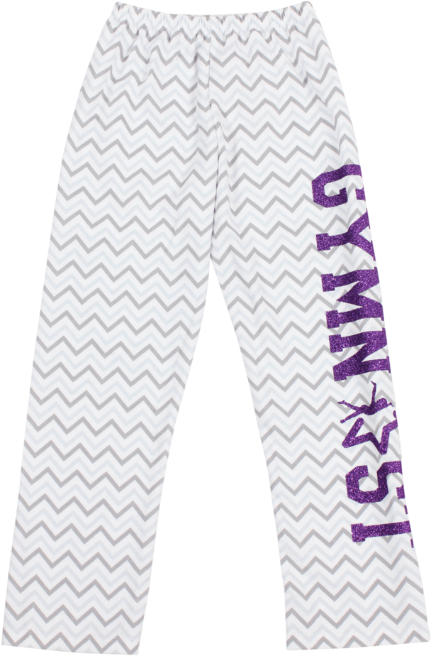 Gymnast Flannel Pants Gray Chevron - Gymnastics (683x1024), Png Download