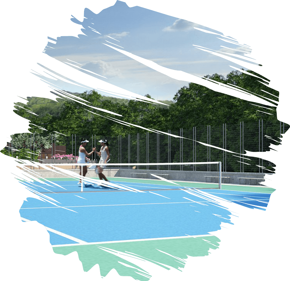 Tennis Court - Hotel (963x933), Png Download