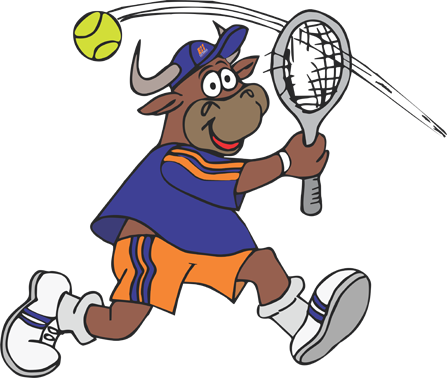 Tenis De Campo - Vaca Con Tenis (447x378), Png Download