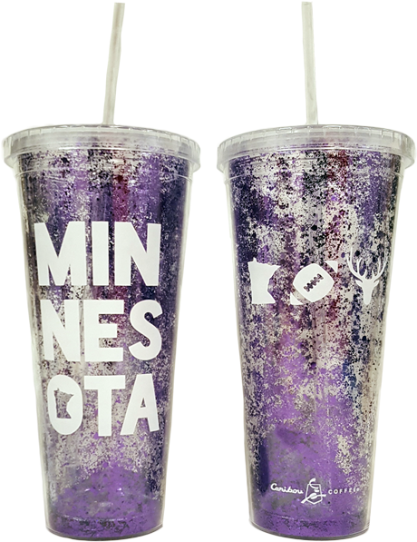 Cold Cup- Purple Glitter Football - Caffeinated Drink (600x600), Png Download
