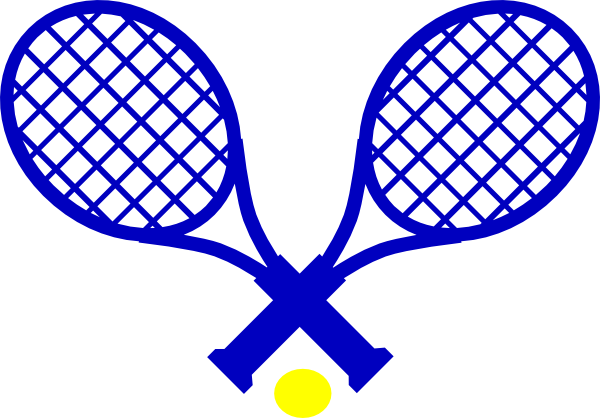 Tenis Blue & Gold Clip Art - Tennis Racket Clip Art (600x418), Png Download