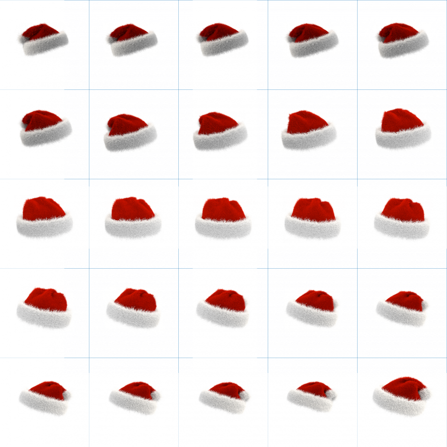 Santa Hat 180 Degree Sheet - Santa Claus (900x900), Png Download