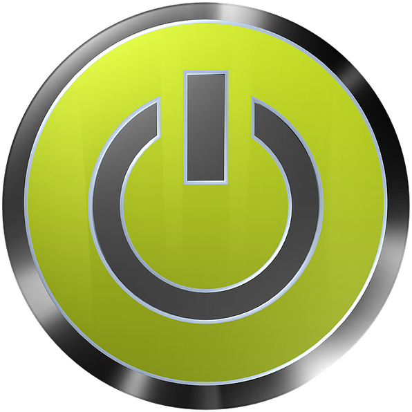 Button Power Green Button Power Green Oval Ornament (640x640), Png Download