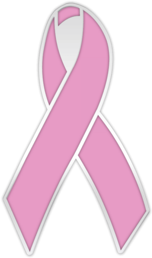Pin Outubro Rosa - Breast Cancer Ribbon Design (600x600), Png Download