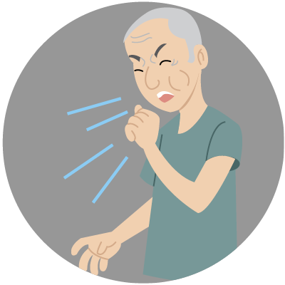 Man Coughing - Coughing Cartoon Png (400x400), Png Download