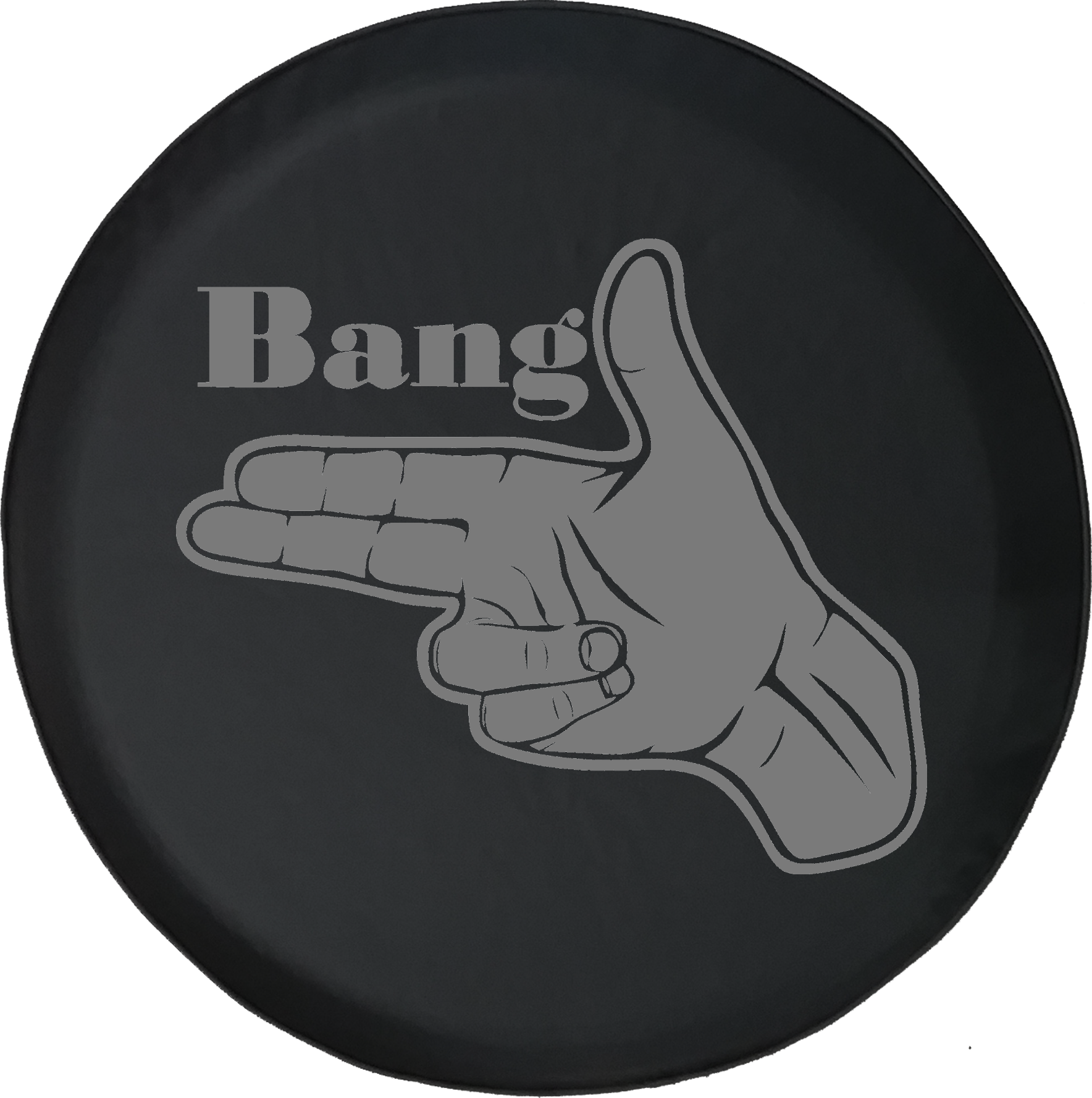 Bang 2nd Amendment Gun Rights Humor Offroad Jeep Rv - Tirecoverpro Finger Gun Bang 2nd Amendment Gun Rights (1768x1777), Png Download