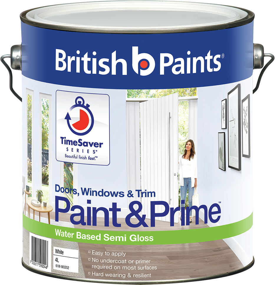Bp Pp Dwt Semi Gloss W 4l P1c - British Paints (933x967), Png Download