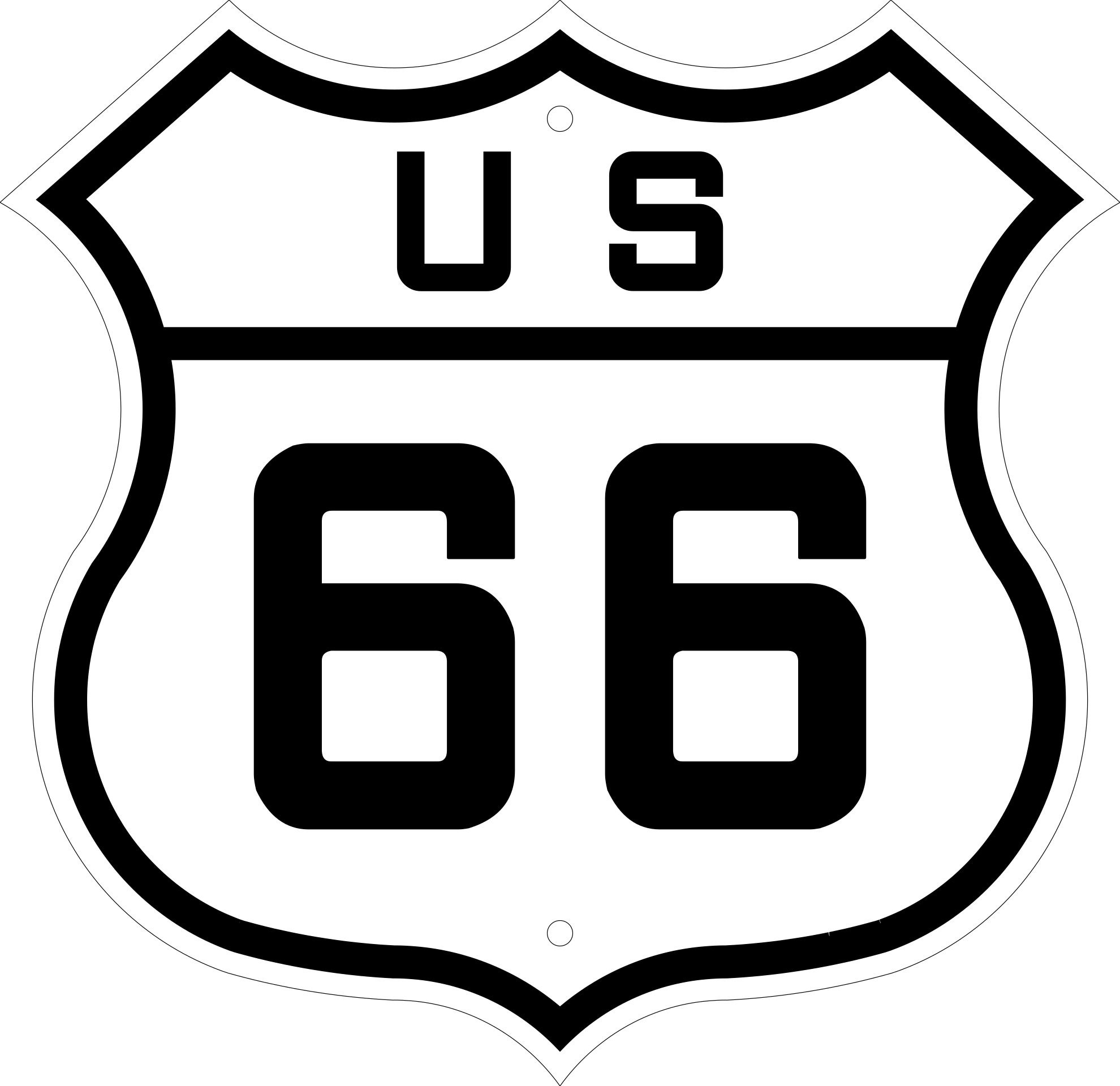 Historical Route 66 - Route 66 Street Sign (1980x1920), Png Download