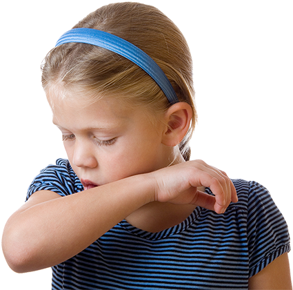 Cough Relief In Young Children - Girl Coughing (450x450), Png Download