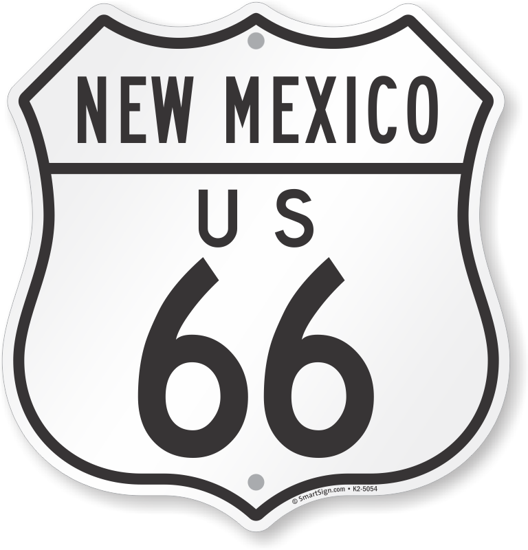 New Mexico Route Marker Shield Sign - Cars 3 Route 66 (768x800), Png Download