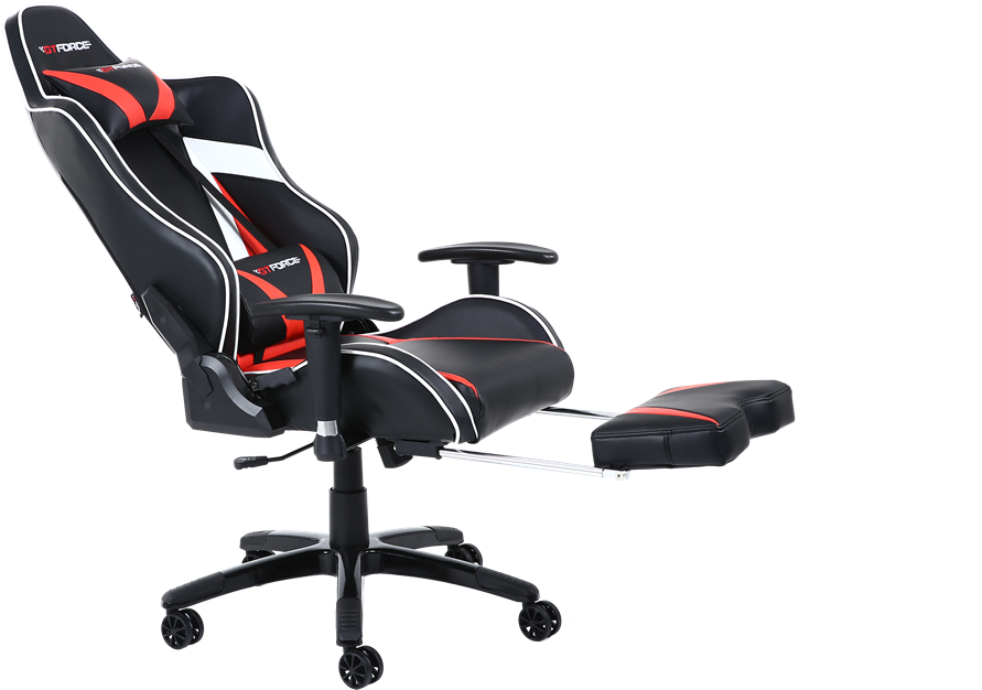 Formula Mx Gaming Chair With Recline And Footrest In - Gaming Chair Massage 170 Degree (1270x635), Png Download