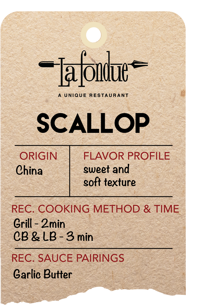 Sea Scallops - La Fondue (720x1091), Png Download