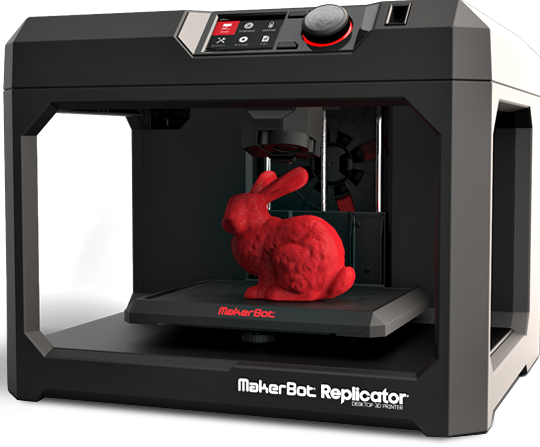 Modelos - Makerbot Replicator Fifth Generation Wireless 3d Printer (540x447), Png Download