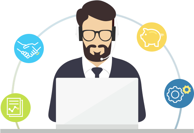 Telemarketing Png Download - Call Center Desenho Png (646x431), Png Download