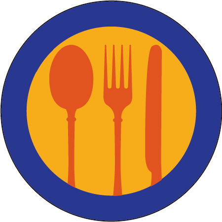 Dinner Symbols (449x506), Png Download