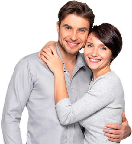 Pareja-png - Botox Men And Women (437x477), Png Download