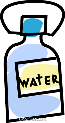 Water Bottle Royalty Free Vector Clip Art Illustration - Hat Sun Cream Water (254x480), Png Download