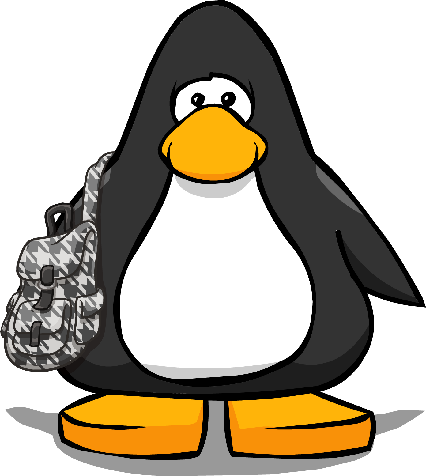 Houndstooth Bag Pc - Penguin With Hard Hat (1391x1554), Png Download