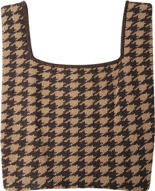 Houndstooth Pattern Tote Bag By Stylenanda - 岐阜 女子 高校 制服 (700x700), Png Download