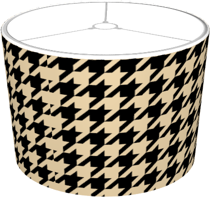 Black And Tan Houndstooth Lampshade - Houndstooth Lampshade (674x516), Png Download