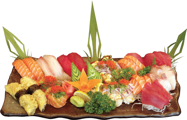 Large - Sushi Sashimi Png (622x402), Png Download