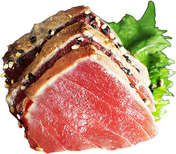 Seared Tuna Sashimi - Tuna Tataki Png (1200x849), Png Download