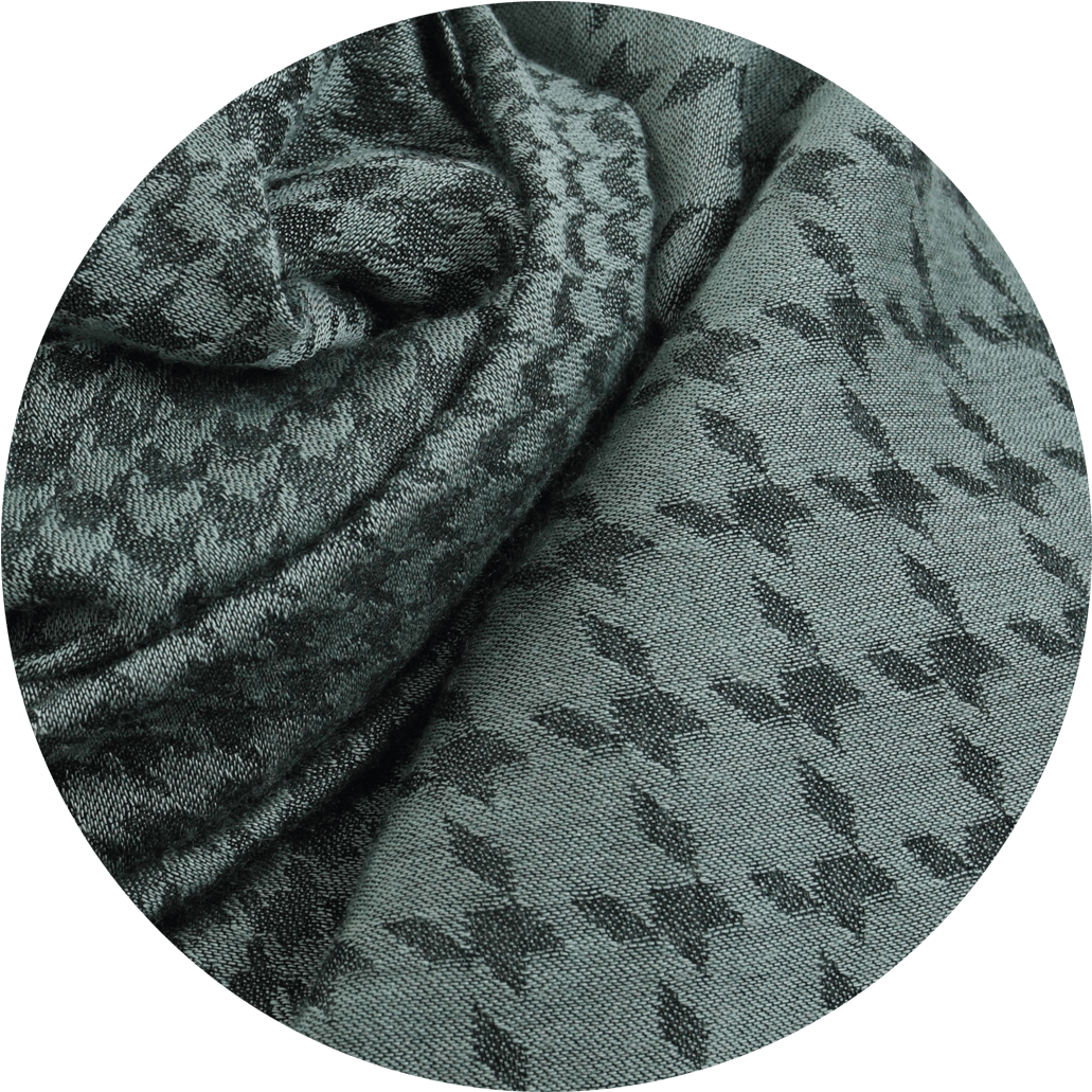 Stole Cashmere Cotton Silk Houndstooth Soft Green - Woven Fabric (1200x1200), Png Download
