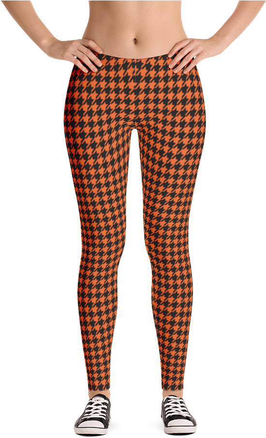 Orange/black Houndstooth - Grey-black Halftone Sneakers (1000x1000), Png Download