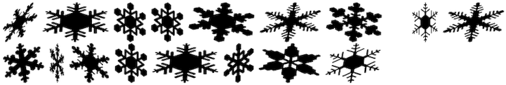 Falling Snowflakes - Silhouette (778x176), Png Download