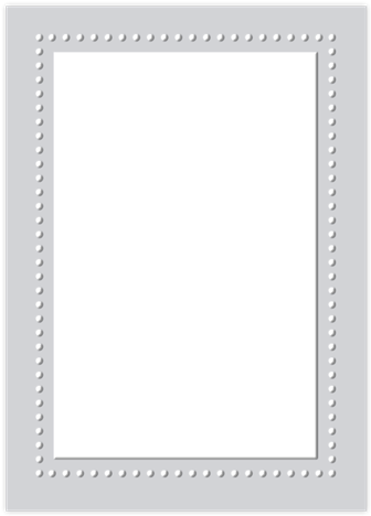 Picture Of A7 Dotted Border Card - Quarantäne Schild (500x500), Png Download