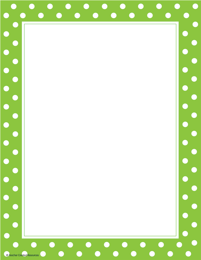 Tcr4765 Lime Polka Dots Computer Paper Image - Page Borders Polka Dots (900x900), Png Download