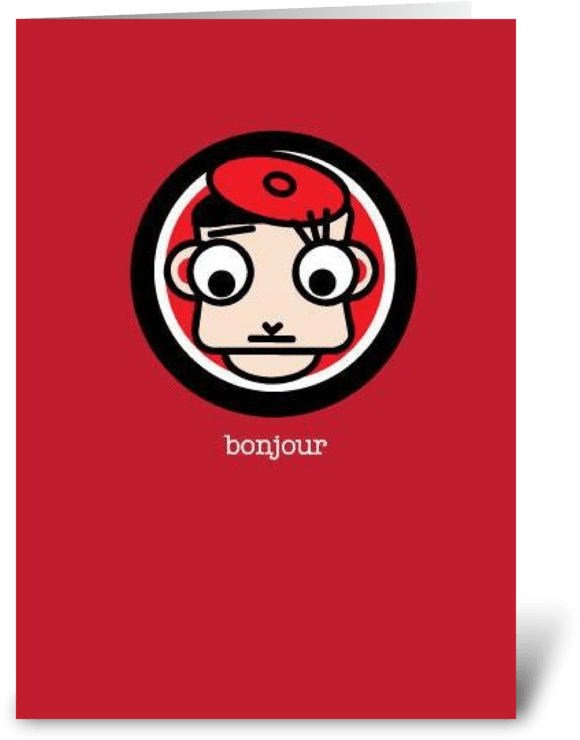 Bonjour Greeting Card - Circle (700x792), Png Download