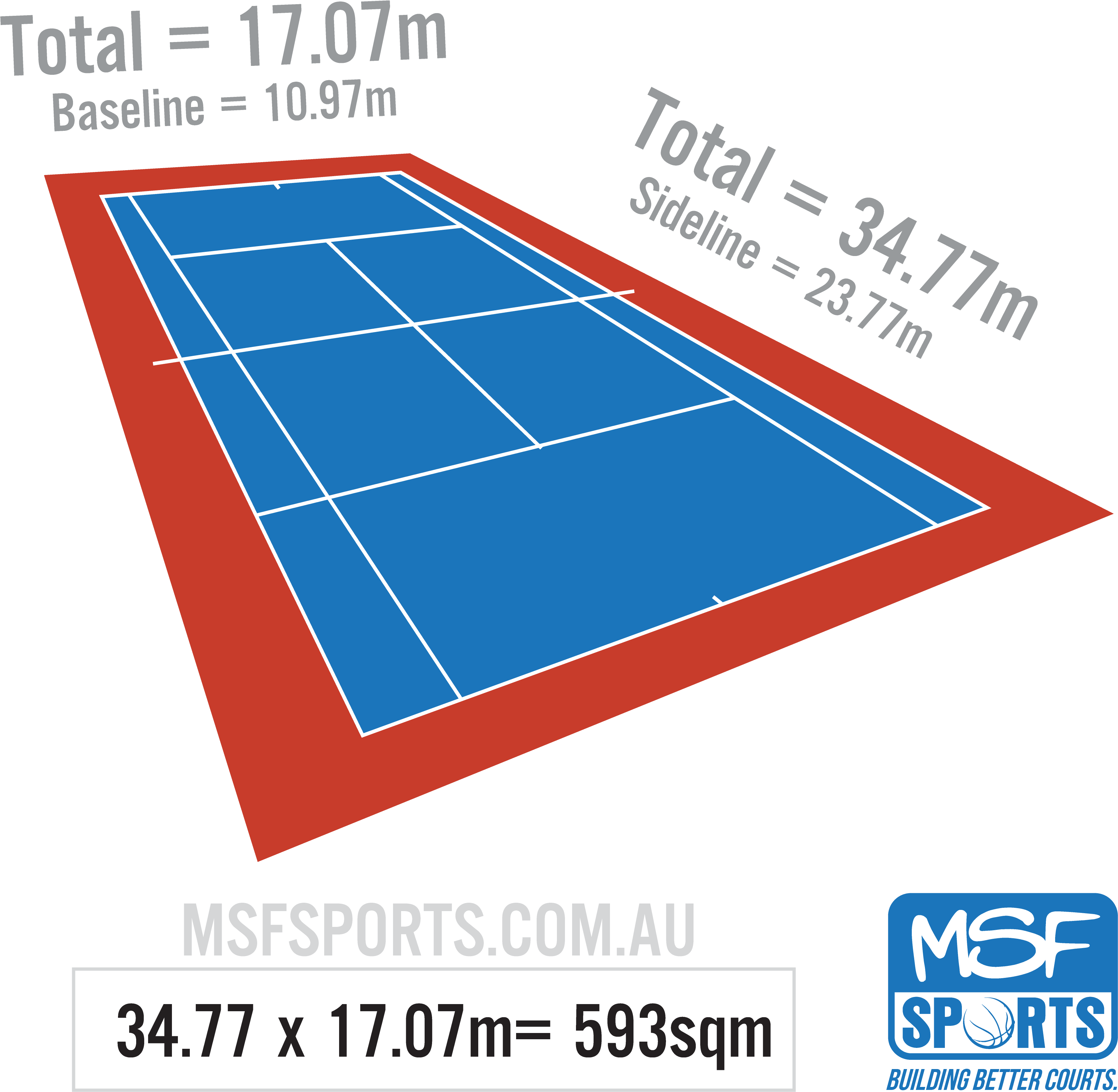 Recreation Full Court Elite Court - Soft Tennis (3776x3731), Png Download