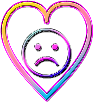 Heart, Sad, And Colorful Image - Heart (500x500), Png Download