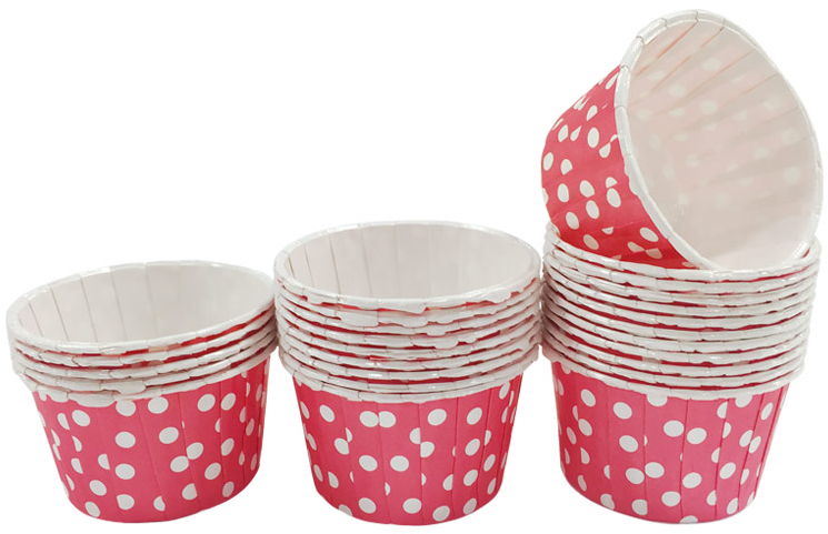 Red With White Polka Dot Mini Cupcake Paper Cups - Paper Cup (760x760), Png Download