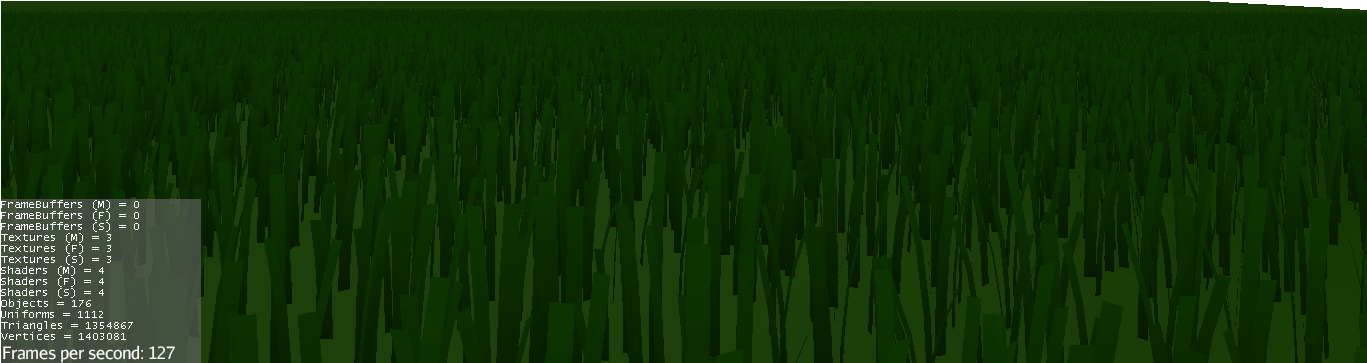 I Made A Simple, 6 Tri Grass Blade Model And Generated - Artificial Turf (1366x768), Png Download