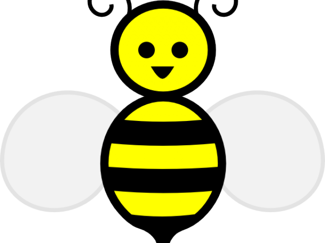Bee Silhouette Free Download Clip Art - Cartoon Honey Bee (640x480), Png Download