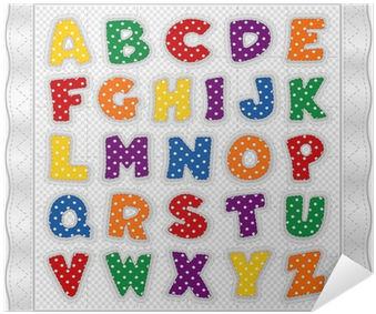 Alphabet Baby Quilt, Gingham Check, Polka Dots, Satin - Alphabet Letters To Cut Out (400x400), Png Download