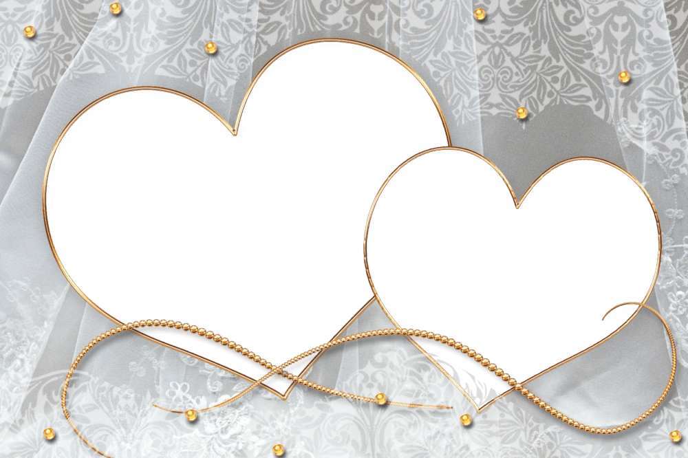 Baixar Molduras De Amor - Marcos Para Dos Fotos Png (1000x666), Png Download