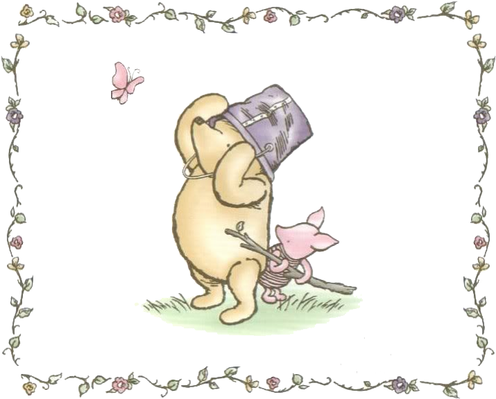 Border Classic Winnie The Pooh - Winnie The Pooh Necklace Pendant Winnie Pooh (730x600), Png Download