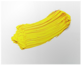 Yellow Stroke Of The Paint Brush Isolated On White - Sketch (400x400), Png Download